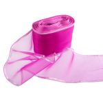 Лента капроновая для бантов 75 мм, / 25 метров, с метал. кромкой, сиреневый/ под серебро, Gamma С 3502 с метал. кромкой