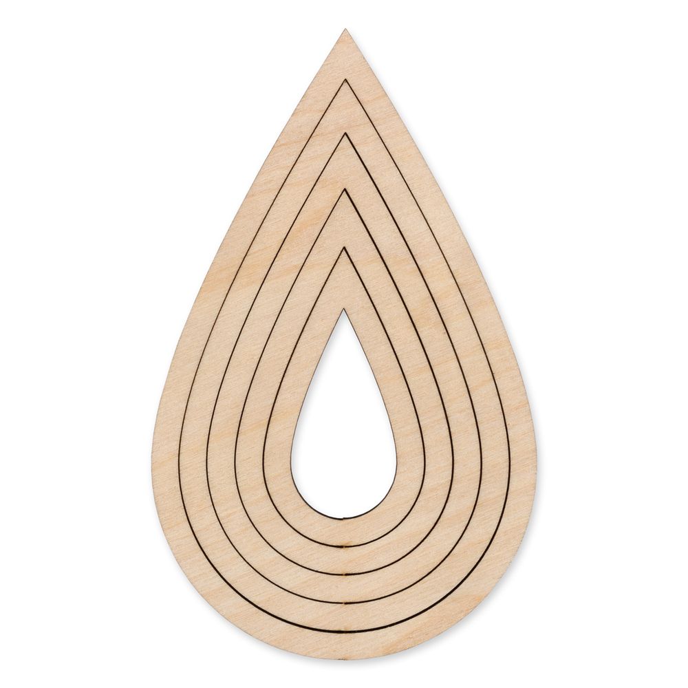 Заготовка из фанеры для эпоксидной смолы, 5 шт, Капли, ВД-1149 Mr.Carving