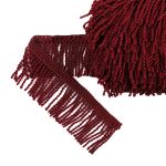 Бахрома отделочная 75.0 мм / 25 метров, витая, 274 бордовый, Gamma 565