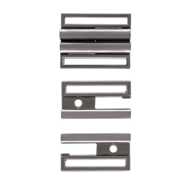 Пряжка под резинку металл 20 мм, 3 шт, никель, GP96