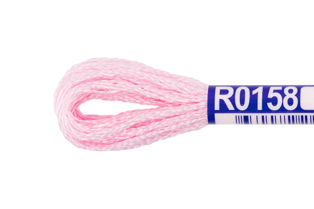 Мулине Gamma вискоза 100%, цв.R0158 розовый, 12 мотков по 8 метров