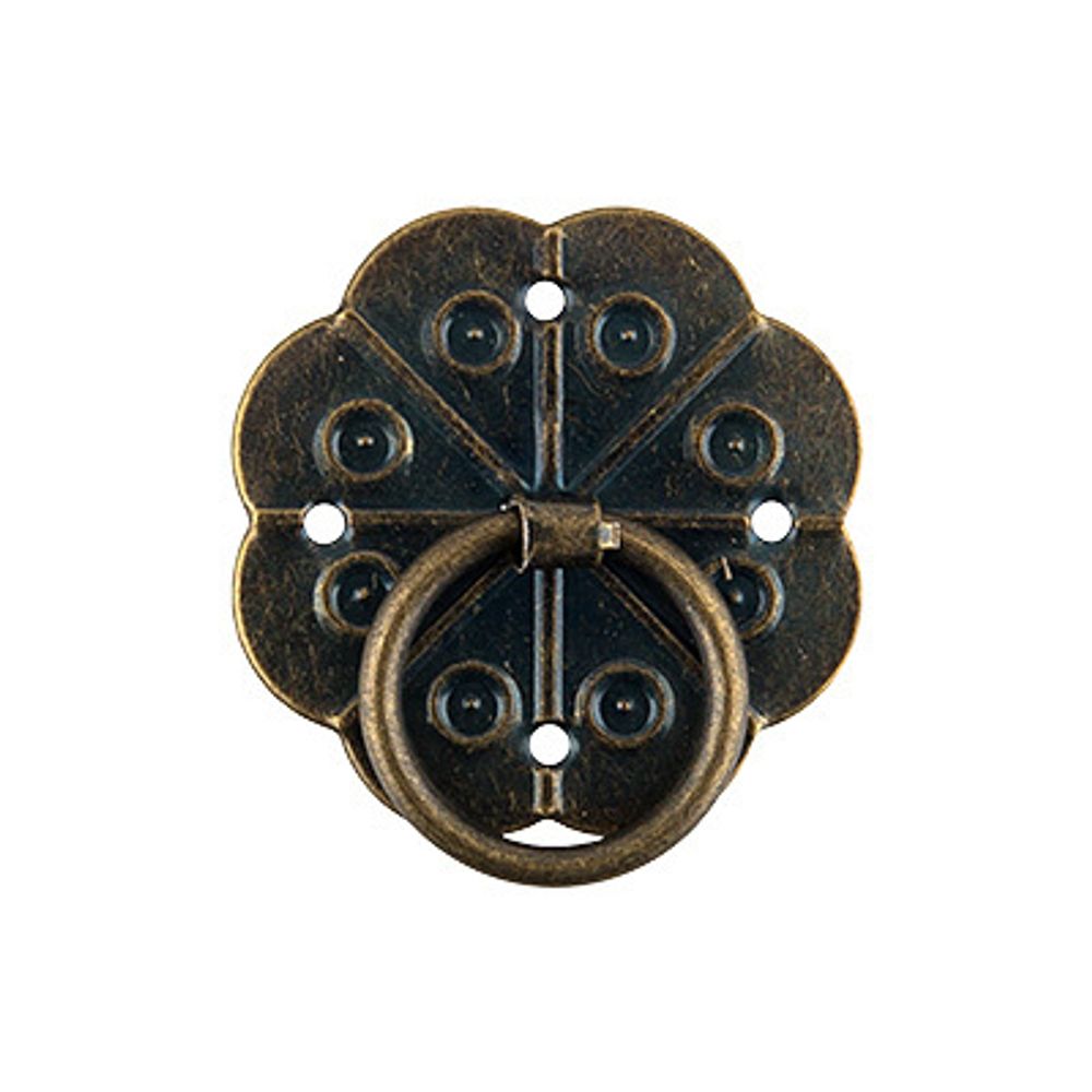 Ручка для шкатулок 3х3 см, 5 шт, 02 бронза, Mr.Carving