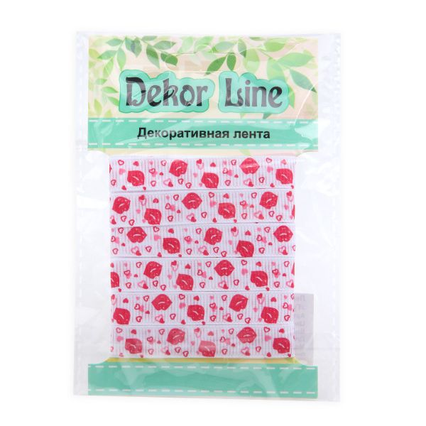 Лента репсовая (в рубчик) Губки, 10 мм, 3м, белый