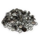 Пуговицы джинсовые ⌀17 мм, фиксированная ножка, сталь, гладкая, черный никель, 100 шт, New Star