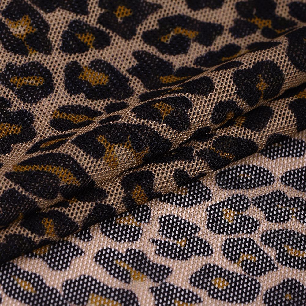 Сетка бельевая эластичная 100 г/м², шир.160 см / 3 метра, принт Леопард /SZ025816.06/