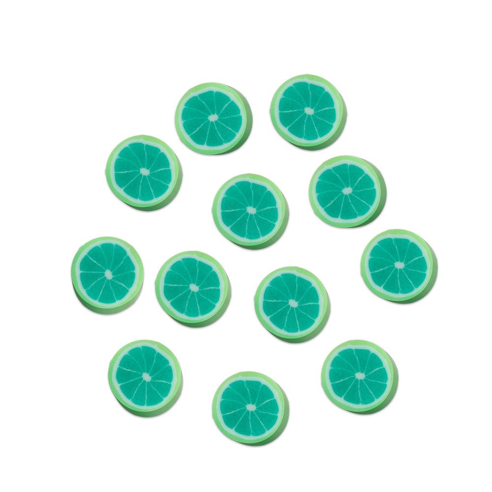 Бусины полимерная глина ⌀10 мм, 70 шт (6х12 шт), /РП/, №03 зеленый фрукт, Zlatka PCV