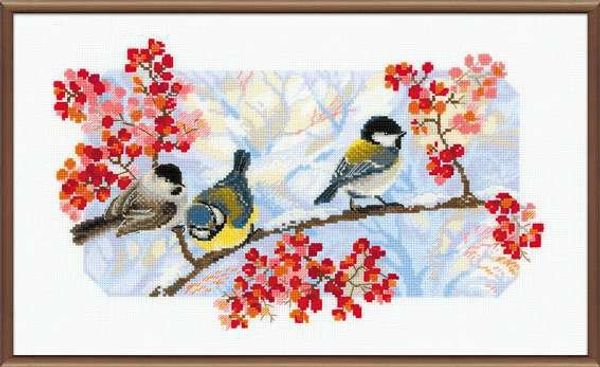 Набор для вышивания нитками Риолис, Зимний день 40х24 см