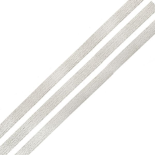 Резинка декоративная с прозрачными вставками 50.0 мм / 30 метров, нейлон, серебро