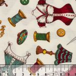 Ткань для пэчворка Peppy Век моды, рулон 112 см / 5 метров, ВМ-15 бежевый, Peppy