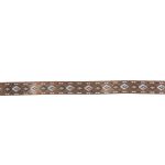 Лента атласная с рисунком 12.0 мм / 22.8 метров, O2/093 орнамент/т.бежевый, Gamma ALP-123