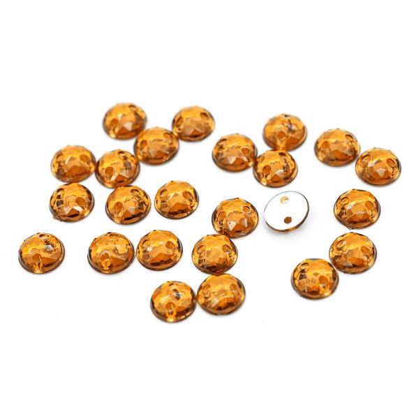 Стразы пришивные, акриловые, 6,5мм, 25 штук (круглые) Astra&Craft (13 медный)