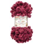 Пряжа Alize (Ализе) Puffy / уп.5 мот. по 100 г, 9м, 108 сливовый