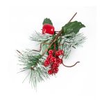 Веточка декоративная хвойная с ягодами 26 см, 3 шт, 01, Blumentag