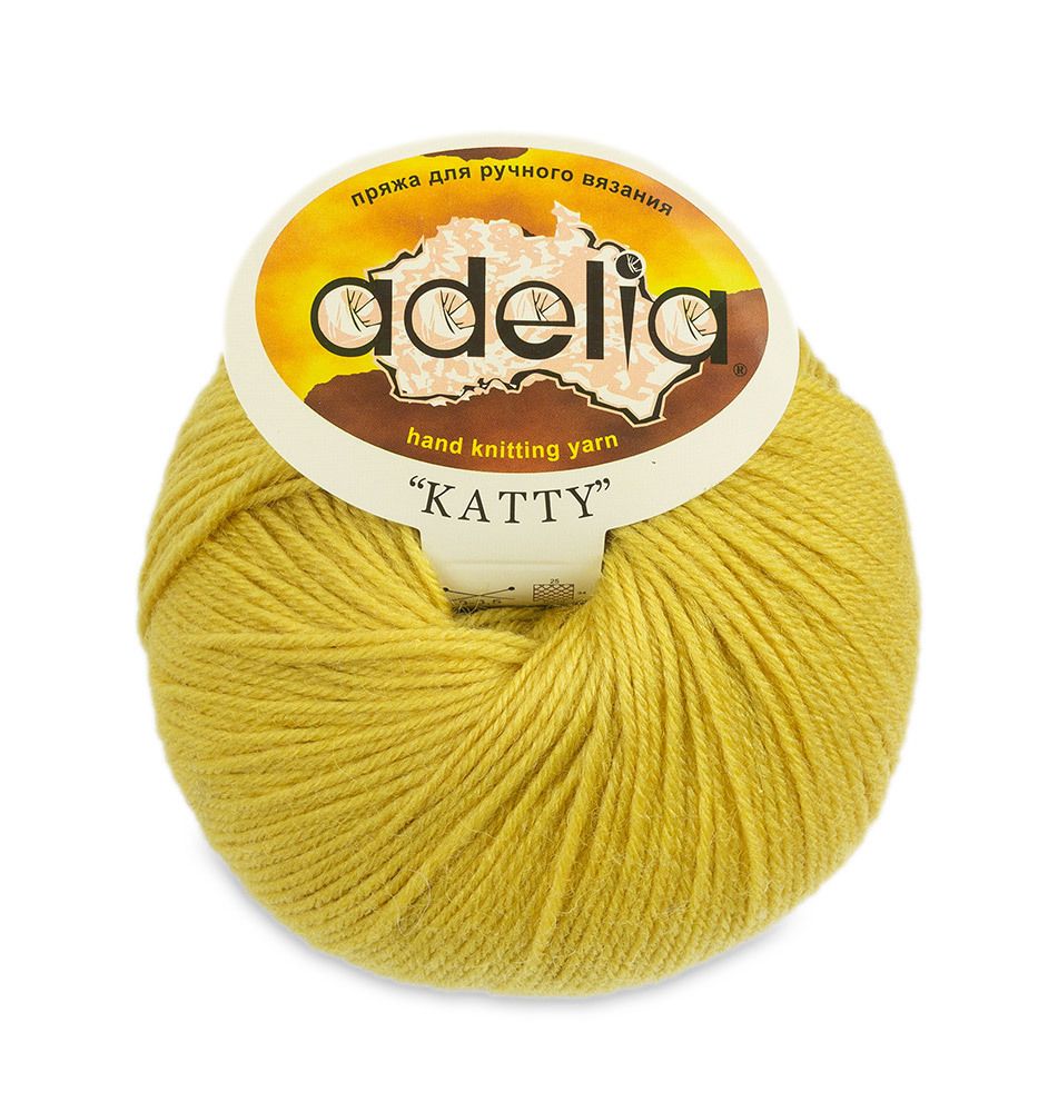 Пряжа Adelia Katty / уп.10 мот. по 50г, 150м, 19 горчичный