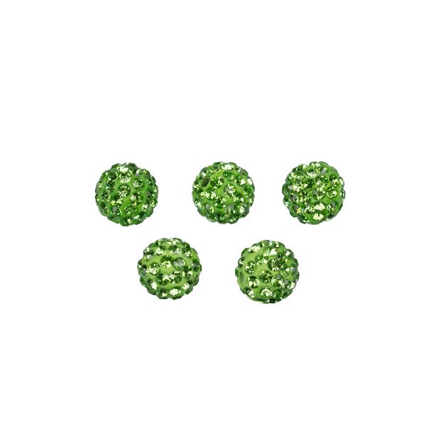 Бусины пластик ⌀8 мм, 5 шт, №17 салатовый, Zlatka BWM-08