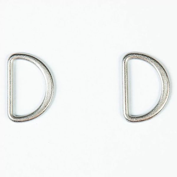 Полукольцо литое металл внутр. 20 мм (внешн. 25х17 мм), плоское, 20 шт, серебро ГР, 53010