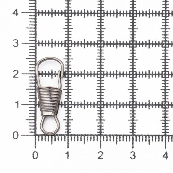 Карабин-крючок металл 04 мм (25х8 мм), цв.чер.никель, 100 шт