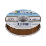 Лента репсовая (в рубчик) с зубчатым краем 25.0 мм / 25±1 метров, 847 св.коричневый, Gamma PTGR-25