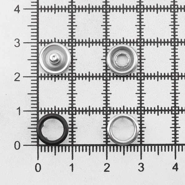 Кнопка рубашечная (джерси) открытая ⌀9.5 мм, ≈1440 шт, МЕТАЛЛ, эмаль, 322 черный матовый, NEW STAR