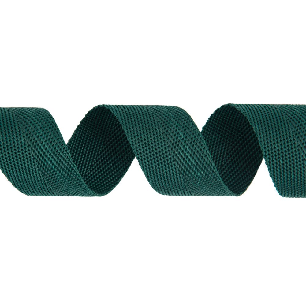 Стропа (ременная лента) 25 мм / 25 метров, толщ. 0.91 мм, [14.4 г/пог.м], 100% п/п, малахит, Gamma 3074
