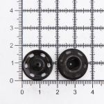 Кнопка пришивная металл ⌀18.0 мм, сталь, черные, 2 шт, Pony