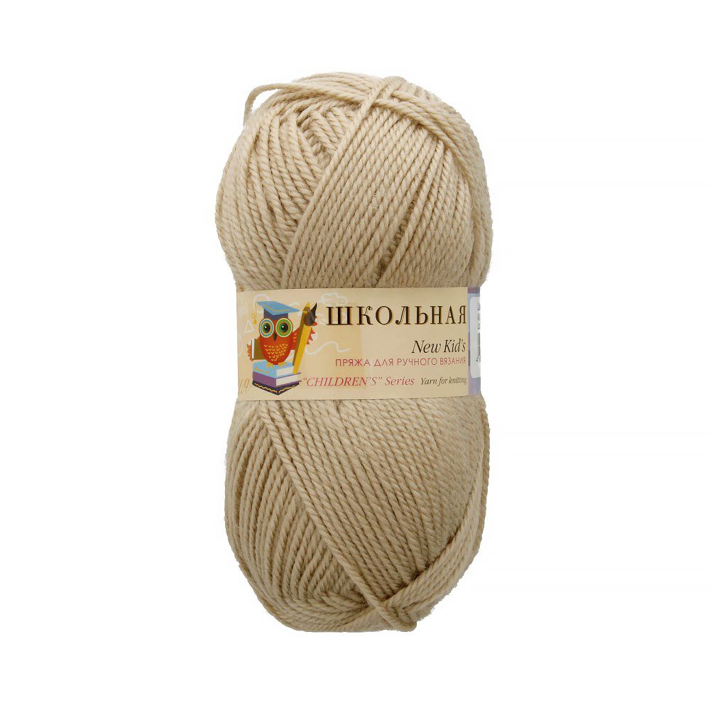 Пряжа Пехорка Школьная / уп.5 мот. по 50 г, 150 м, цв.043 суровый лен