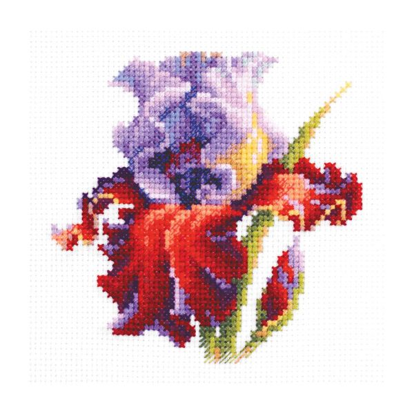 Набор для вышивания нитками Чудесная игла, Ирис 11х11см