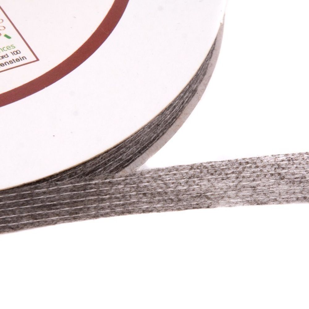Лента клеевая нитепрошивная по долевой 45 г/м², 10 мм, точечный клей PA+PES, 100 метров, серый, L4YP44, Danelli, OEKO-TEX®