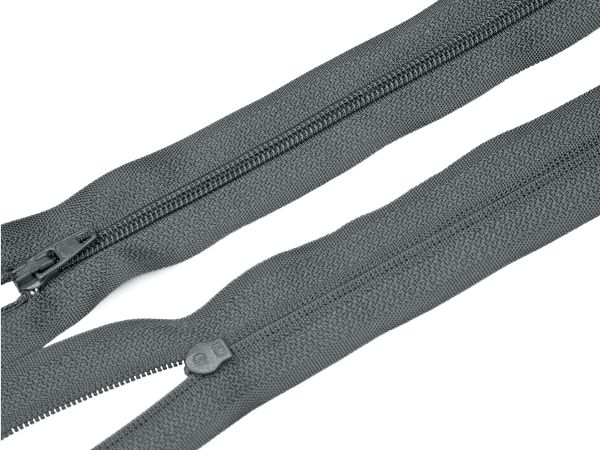 Молния спираль (витая) (цв.SBS) брючная Т3 (3 мм) 1 зам., н/раз., 20 см, автомат, S-155 серый, уп.5000 шт