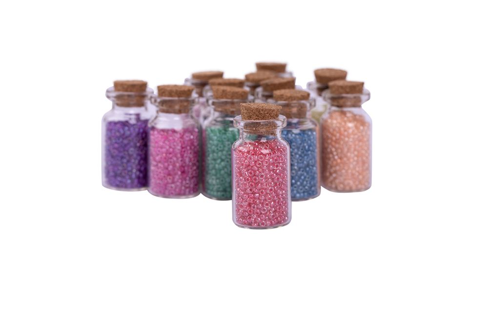 Набор бисера для рукоделия №6 ассорти прозр. с цвет. отверстием, Zlatka SGB