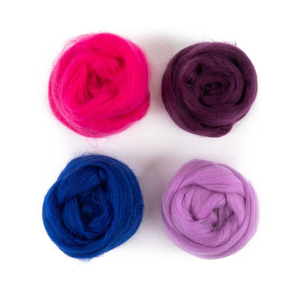 Набор шерсти для валяния 4х10 г, ассорти №11, Gamma AFW-040