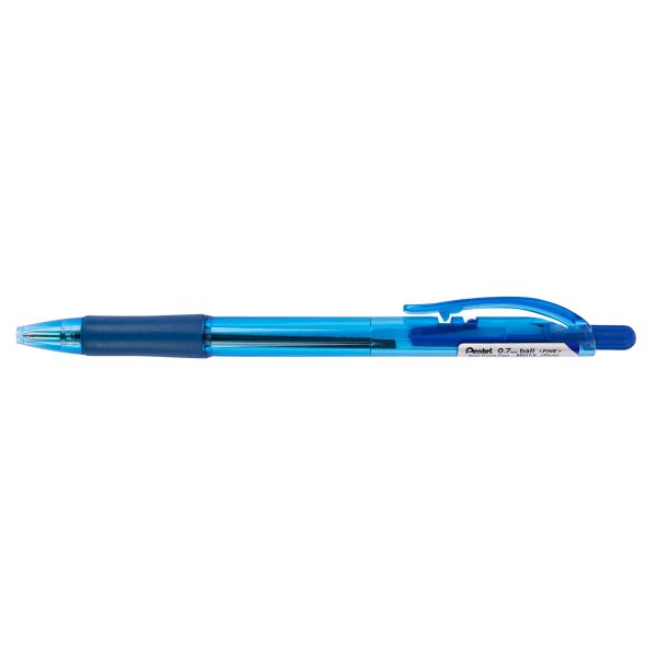 Ручка шариковая автоматическая Pentel Fine Line ⌀0.7 мм, 12 шт, BK417-C цвет чернил: синий