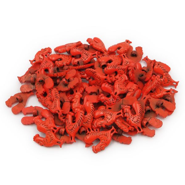 Пуговицы детские Петух (3366) 30мм (159 красный), 72 шт