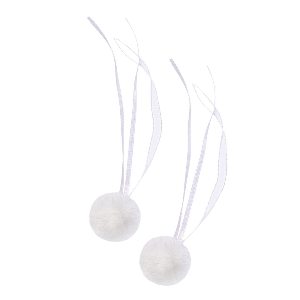 Помпоны декоративные кролик, 2 шт, 01 белый, Gamma POFM-03