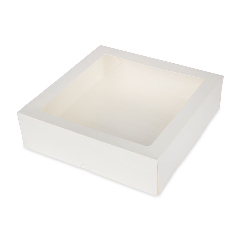 Кондитерская коробка для торта с 1 окном 20х20х4.5 см, S-Chief BFC-020