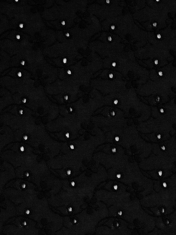 Ткань шитьё (прошва) 100 г/м², 150 см / 2 метра, TBY.Emb.8067.25, 25 черный