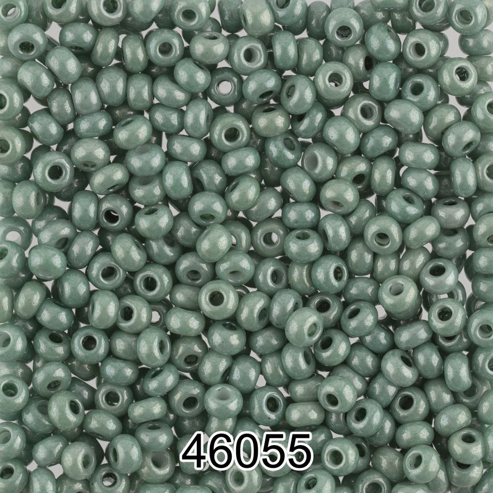 Бисер Preciosa 10/0 (2.3 мм), 500 г, 46055 (Ф456) грязно-зеленый