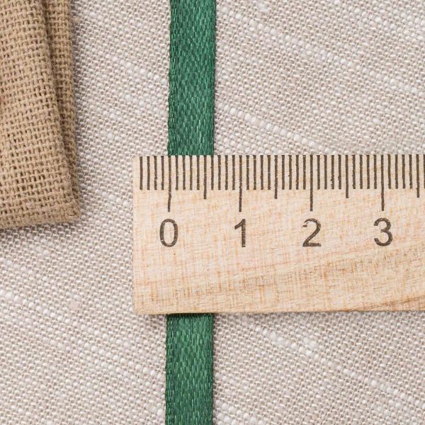 Лента атласная 1-сторонняя 6.0 мм / 22.86±1 метров, 126 т.зеленый, Globus