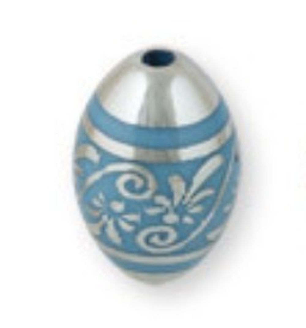 Бусины акрил 20х13 мм, 3 шт, №04 голубой, Zlatka BLM-03