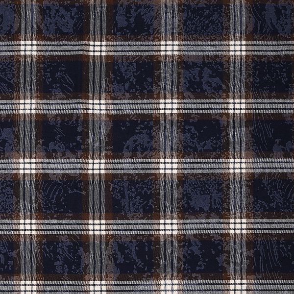 Фланель рубашечная вареная 150 г/м², 150 см / 2 метра, TBY.Fl.C751 синий