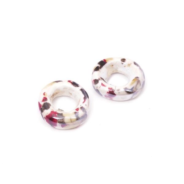 Бусины керамика 18х15х5 мм, цв. 006, 2 шт, Tesoro