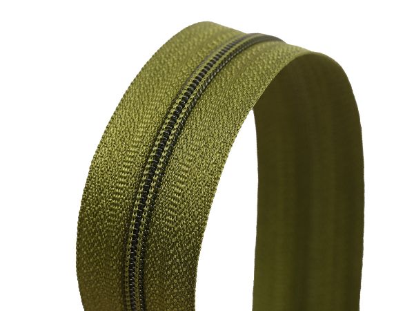 Молния рулонная витая (спираль) Т3 (3 мм), УСИЛЕННАЯ, НА БОБИНЕ, S-888 зеленый (цв.SBS) / 200 метров