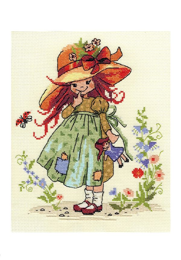 Набор для вышивания нитками Нитекс, Берта 25х20 см