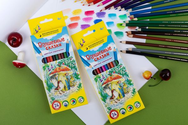 Набор цветных карандашей FP-CP-1024 заточенный 4х24 цв, Набор цветных карандашей FP-CP-1024 заточенный 4х24 цв, ВКФ FP-CP-1024