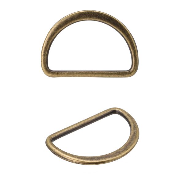 Полукольцо литое металл плоское 25мм, бронза, ГНУ14467, 20 шт