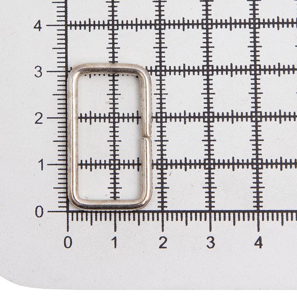 Рамка прямоугольная металл 26 мм (31, 18 мм, d-2,5 мм), никель, 50 шт