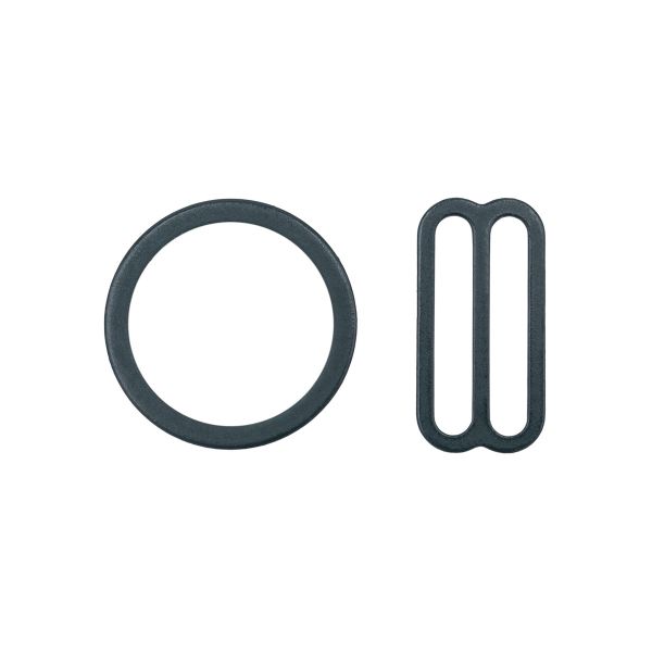 Набор фурнитуры для бюстгальтера металл (кольца ⌀18 мм + регуляторы 19 мм по 4 шт), 2188 нефрит, 28798