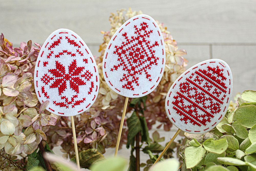 Набор для вышивания нитками МП Студия (Жар-птица), Пасхальные традиции, 8х6 см