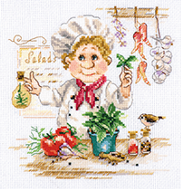 Набор для вышивания нитками Алиса, Шеф-повар 16х17 см