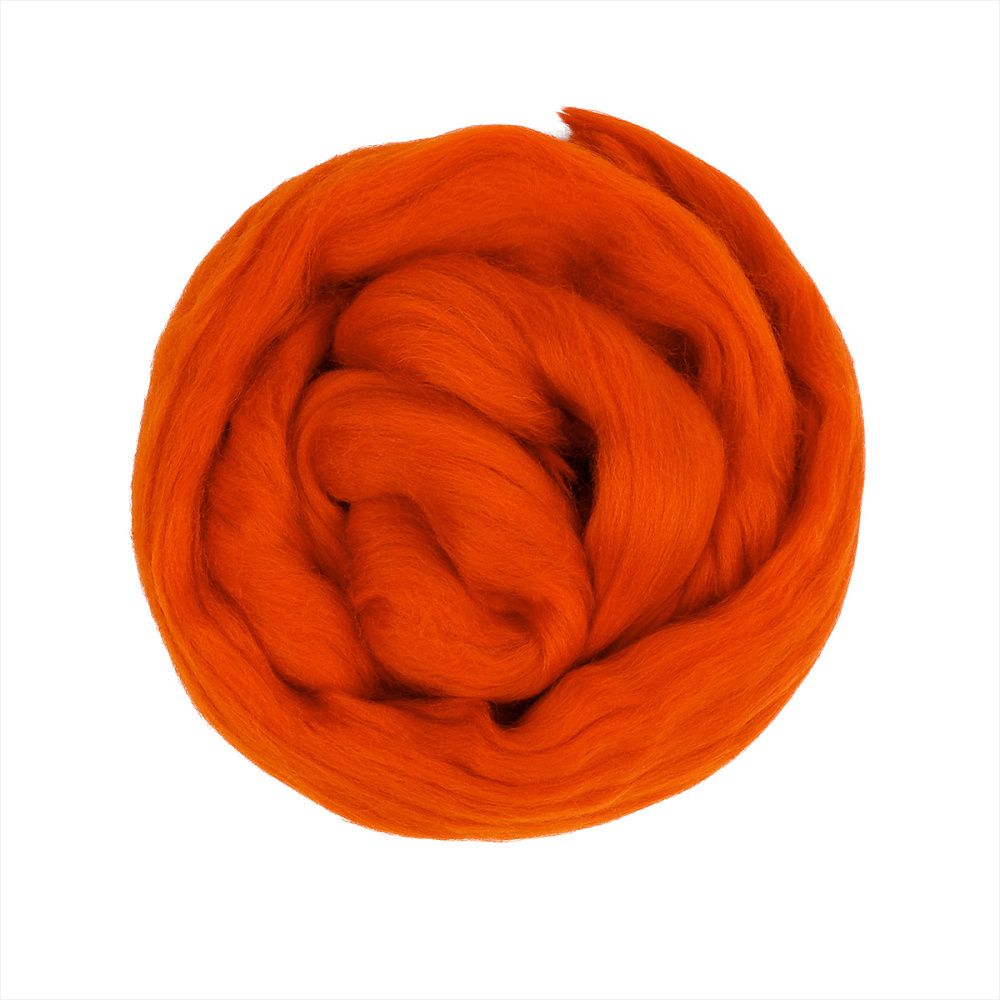 Шерсть для валяния Пехорка тонкая шерсть 50г, цв.194 рыжик